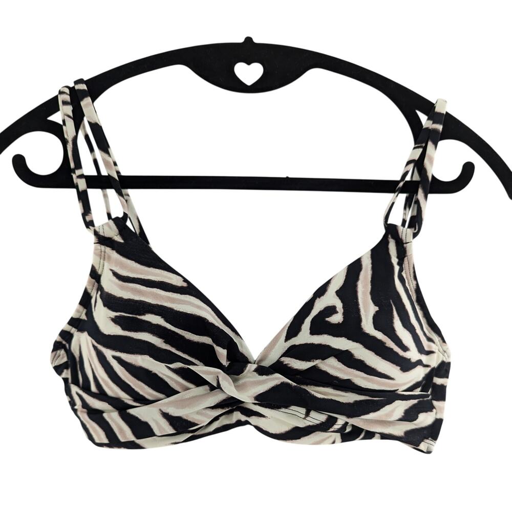 Ralph Lauren Swim Bikini Top Zebra Print Size 4 - Picture 10 of 11